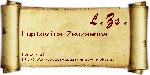 Luptovics Zsuzsanna névjegykártya